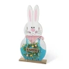 Glitzhome Wooden Bunny Decor Easter Porch Sign In White