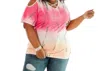 Glitzy Girlz Boutique Crazy Love Tie Dye Top - Plus In Pink In Pink