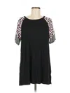 Glitzy Girlz Short Sleeve Top Black Cold Shoulder Neckline Tops In Black