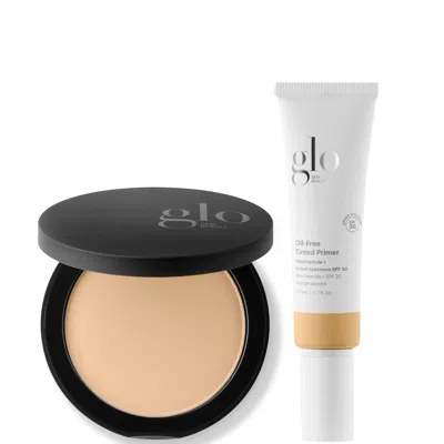 Glo Skin Beauty Pressed Base Powder Foundation And Oil-free Tinted Primer Spf 30 Bundle (various Shades) - Golden Da In Golden Dark