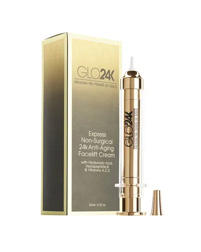 Glo24k 0.33oz Express Non-surgical Anti-aging Facelift Cream (syringe) In Transparent