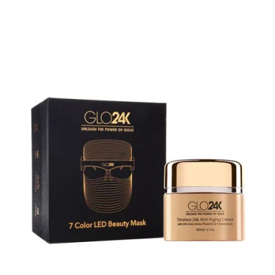 Glo24k Unleash The Power Of Gold 7 Color Led Beauty Mask + 24k Timeless Anti-aging Cream. In Na