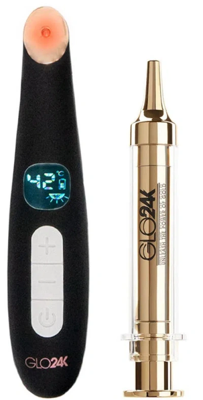 Glo24k Unleash The Power Of Gold Led Eye Care Beauty Massager + 24k Express Facelift Cream. In Na