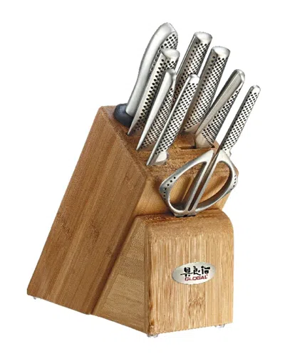 Global 10pc Takashi Knife Block Set In Silver