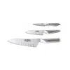 Global 3pc Knife Set In Silver