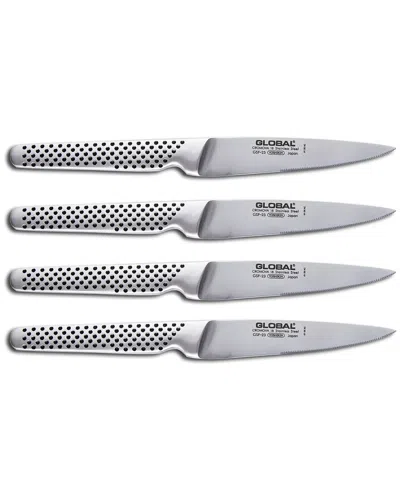 Global 4pc Steak Knife Set In Silver