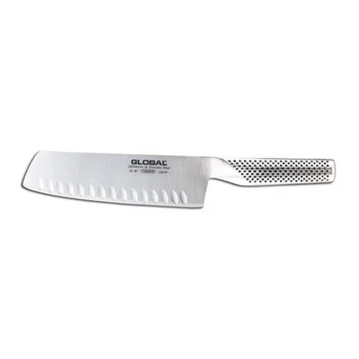 Global 7 Inch Vegetable Knife, Hollow Ground In Silver