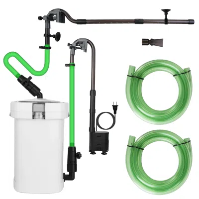 Global Bazaar 3-stage External Canister Filter 28 Gallon Aquarium 105gph In Multi