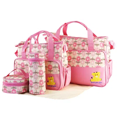 Global Bazaar 5pcs Baby Nappy Diaper Bags Set With Changing Pad In Blue