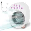 Global Bazaar Portable Mini Desktop Air Conditioner Fan - 4-in-1 Cooling Pack, Usb Rechargeable, 3 Wind Modes