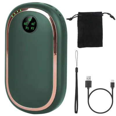 Global Bazaar Portable Rechargeable Hand Warmer - 3 Levels, Double-sided Heating, Power Bank
