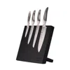 Global Bitoku Sai Essentials 5 Piece Knife Set With Magnetic Block, Rubberwood