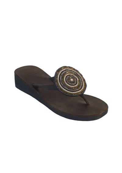 Global Girls Women's Medallion Sandal In Bronze In Gold