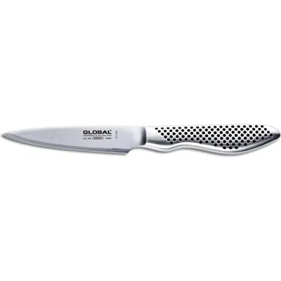 Global 6 Inch Serrated Utility Knife In Silver