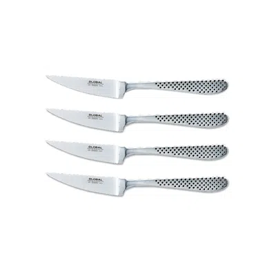 Global Gtf-4001 4 Piece Steak Knife Set In Silver