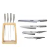Global Hashira 5 Piece Knife Block Set In Metallic