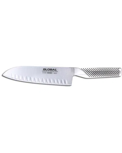 Global Hollow Ground 7in Santoku Knife In Silver
