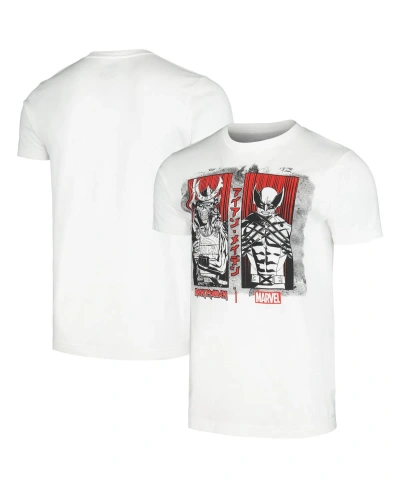 Global Merch Men's White Iron Maiden Senjutsu Wolverine T-shirt