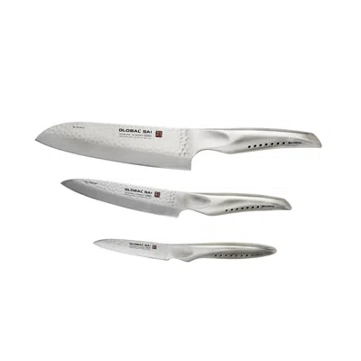 Global Sai 3 Piece Knife Set In Silver