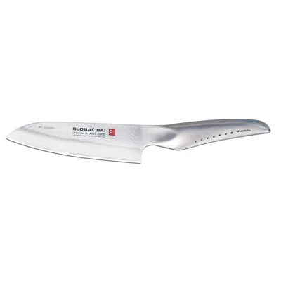 Global Sai-m03 5 Inch Santoku Knife, Silver