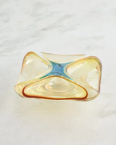 Global Views 4 Cell Vessel, 3" In Gold/blue