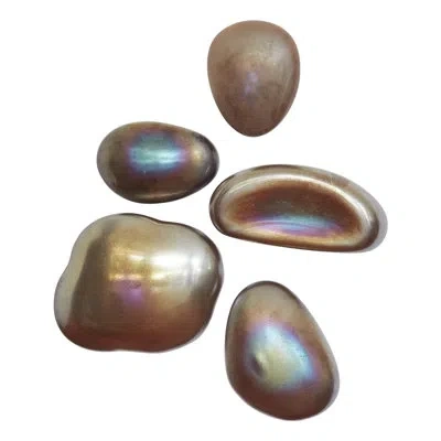 Global Views 5 Piece Glass Wall Gem Set In Metallic