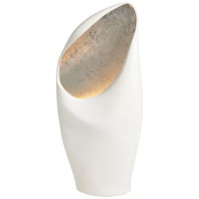 Global Views 50 1/4" White And Silver Ceramic Sculpture Floor Lamp