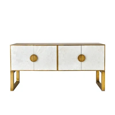 Global Views 64'' Sideboard In White;yellow