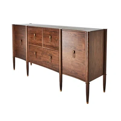 Global Views 78'' Solid Wood Sideboard In Brown