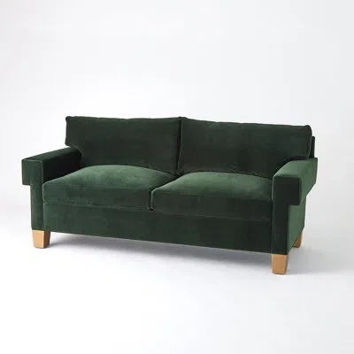 Global Views 78'' Square Arms Sofa In Green