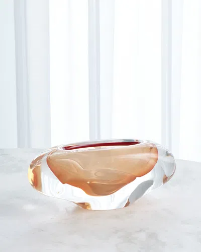 Global Views Abstract Bean Large Vase In Persimmon