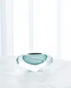 Global Views Abstract Bean Small Vase In Azure