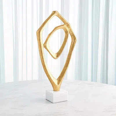 Global Views Abstract Figurines & Sculptures In White,gold