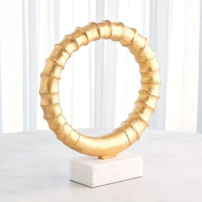 Global Views Abstract Figurines & Sculptures In White,gold
