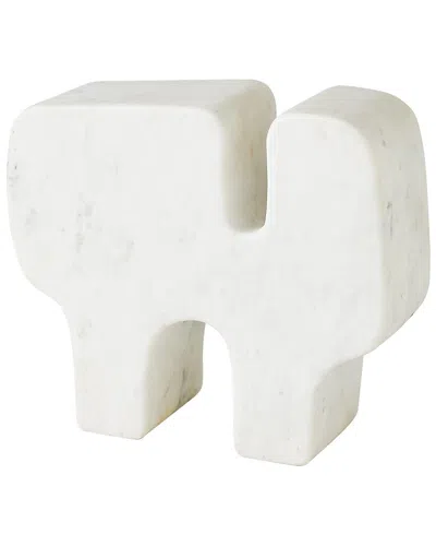 Global Views Abstract Marble Sculpture-white Banswara Marble