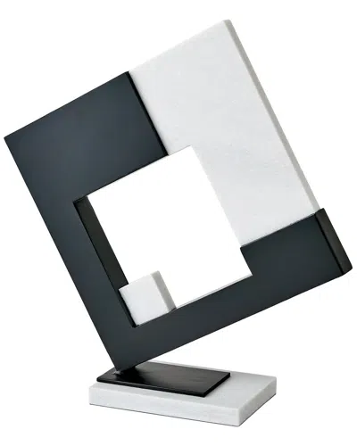 Global Views Abstract Sculpture In Black