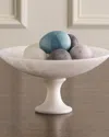 Global Views Alabaster Compote - Small In Alabaster