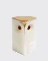 Global Views Alabaster Owl - Large In White
