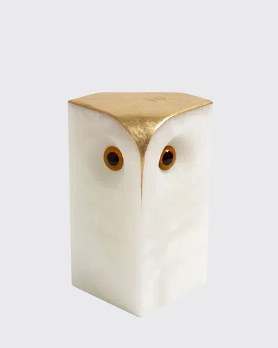 Global Views Alabaster Owl - Large In White