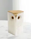 Global Views Alabaster Owl - Large In White