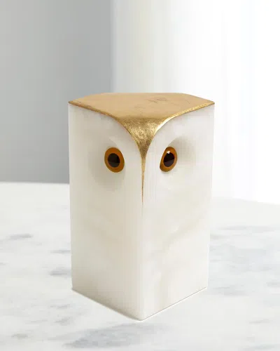 Global Views Alabaster Owl - Large In White