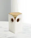 Global Views Alabaster Owl - Small In White