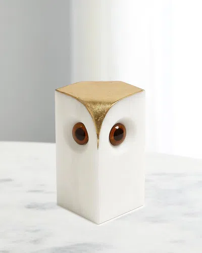 Global Views Alabaster Owl - Small In Red