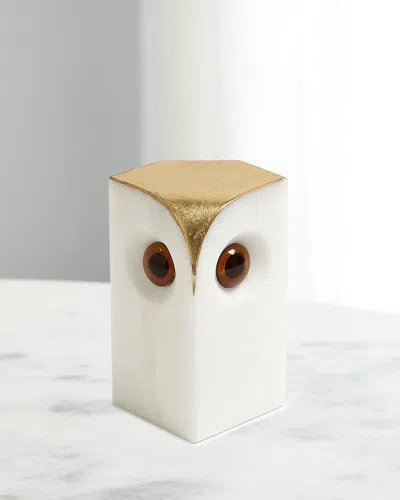 Global Views Alabaster Owl - Small In White