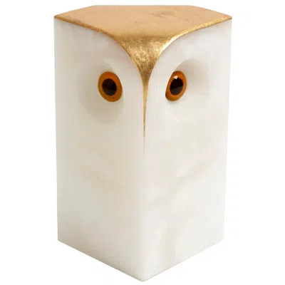 Global Views Alabaster Owl-lg In White