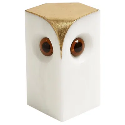 Global Views Alabaster Owl-sm In White