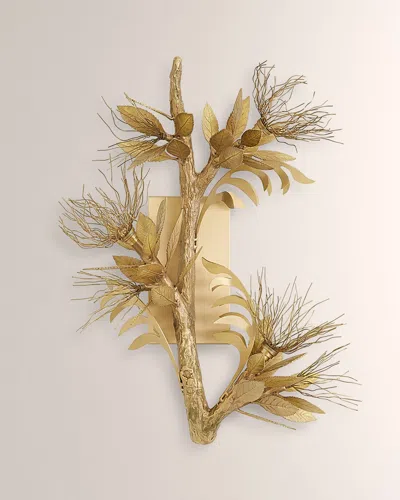 Global Views Albizia 23" 3-light Wall Sconce In Gold