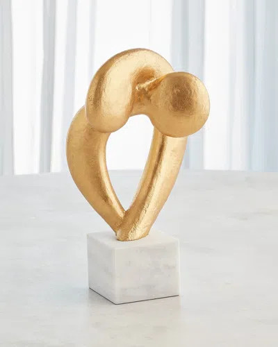 Global Views Align Sculpture In Gold
