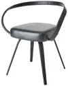 Global Views All Leather Chair-black