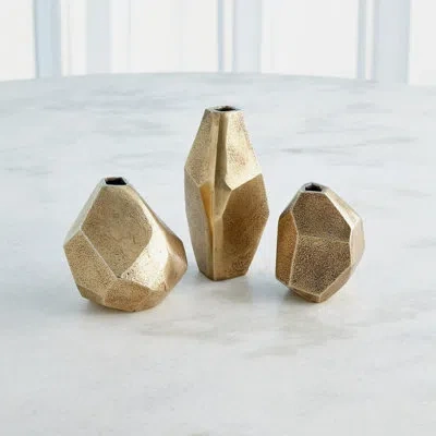 Global Views Aluminum Table Vase In Antique Brass